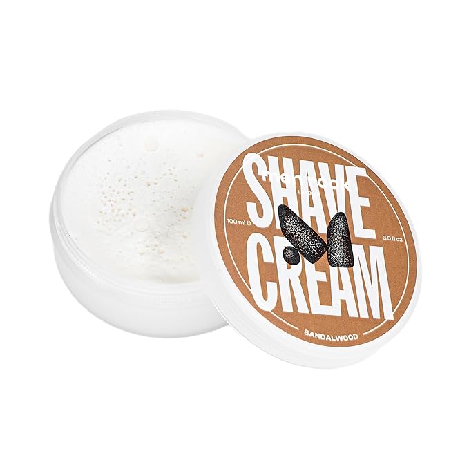 Men Rock Shave Cream - Sandalwood - Mens Shaving Cream - Moisturizing Shaving Foam for Men - Non-Drying Formula - Cruelty-Free - 3.5 oz
