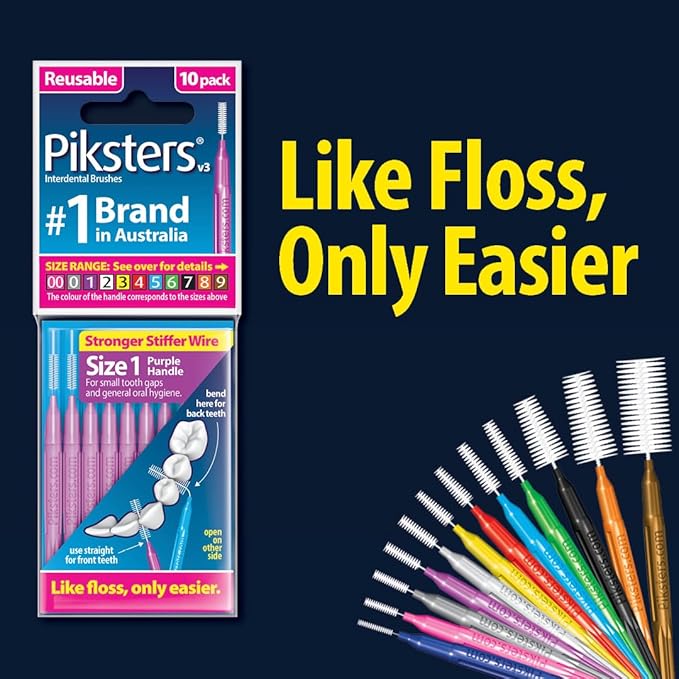 Piksters Interdental Brushes, Size 4, Red Handle