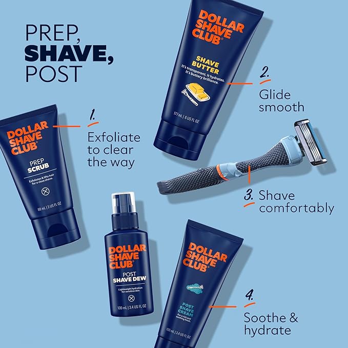 Dollar Shave Club | Shave Butter 6 ounce | Translucent Shaving Cream for Sensitive Skin,(Pack of 4)