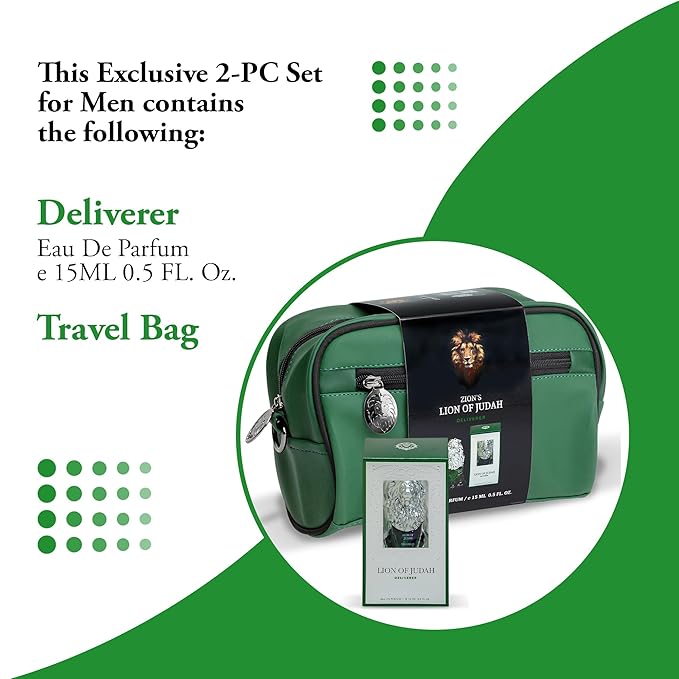 Deliverer EDP Gift Set for Men | 15ml Long-Lasting Masculine Fragrance & Premium Travel Toiletry Bag | Luxury Scent & Grooming Essential
