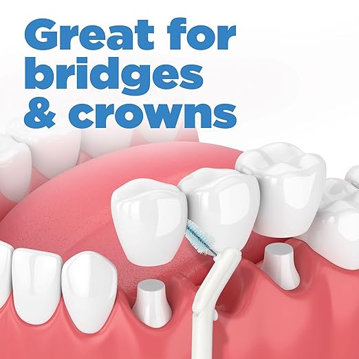 GUM Proxabrush Go-Betweens Refills - Tight - Compatible with GUM Permanent Handle -Reusable Interdental Brushes for Tight Teeth - Soft Bristled Dental Picks, 8 Count(Pack of 6)