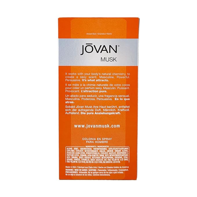 Jovan Musk - For Men - Cologne Spray - 3 Fl Oz