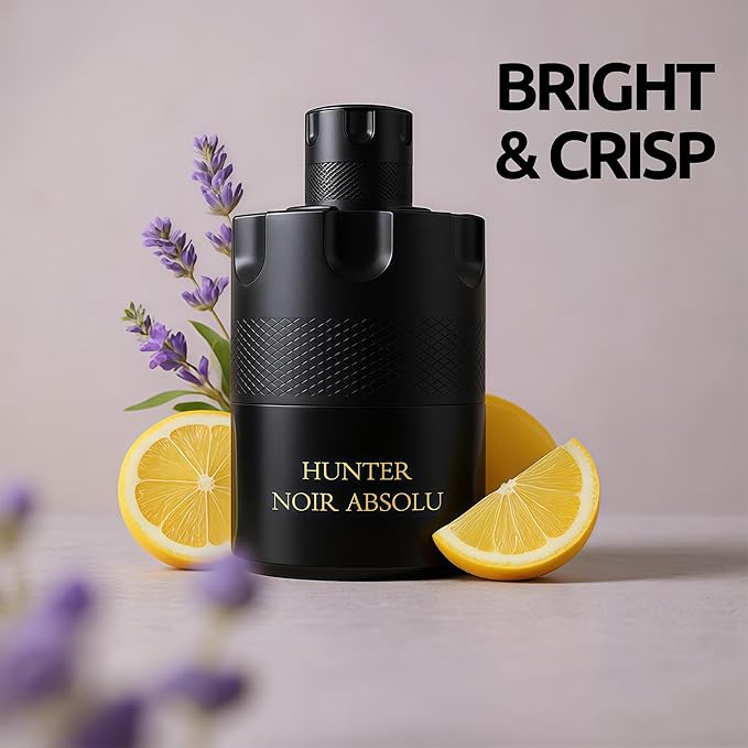 HUNTER NOIR ABSOLU Long-Lasting Men's Cologne Eau de Parfum | 100ml Dark Woody Night Fragrance | Gift Set for Him