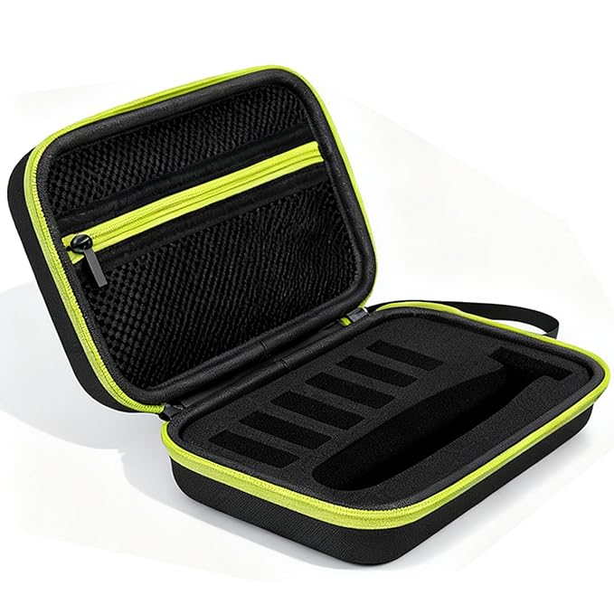 LinMei Hard Travel Case for Electric Trimmers & Shavers - Protective Organizer Compatible with QP27XX, QP28XX and QP6XXX - EVA Shell with Accessory Pocket - Black (Case Only)