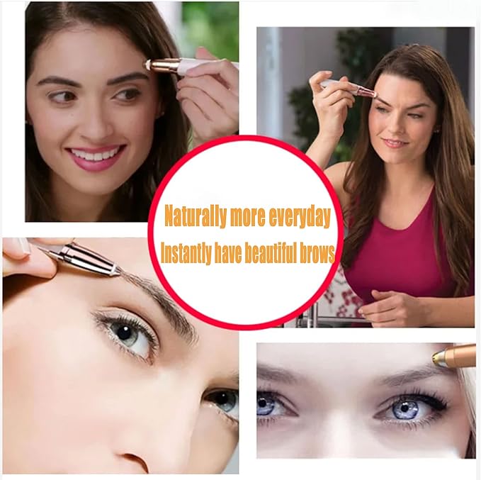 USB Rechargeable Portable Electric Eyebrow Trimmer for Women,Painless Precision Eyebrow Hair Remover,Safe Eyebrow Shaver Razor Tool for face Leg Lip Armpit Hand(White)