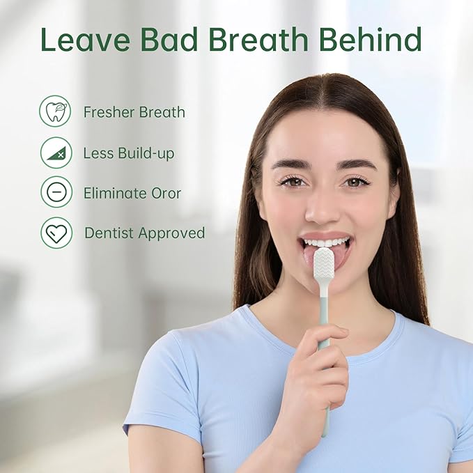 Soft Oral Cleaner & Gel Kit | Silicon Oral Mucosal Cleaner with Air Bag | Mouth Odor Eliminator | Fresh Mint (Set of 1)…