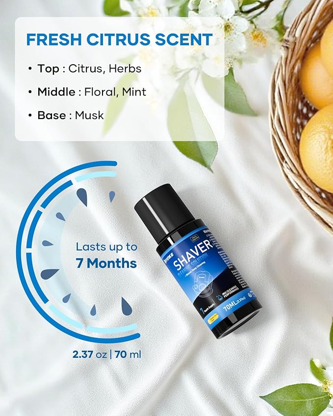 2 Pack Cleaner Fluid Refill 14 Month Supply for Braun Clean & Renew CCR, Shaver Cleaning & Care Refill Kit with Upgraded Formula for Gentle Deep Cleansing（cartridge NOT included）