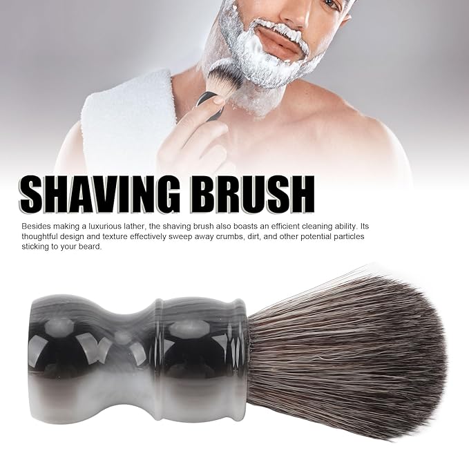 Shaving Brush for Men, Professional Beard Brush with Soft Synthetic, Quick Foaming Grooming Brush for Efficient Cleaning, Comfortable Handle for Smooth Shaving Experience