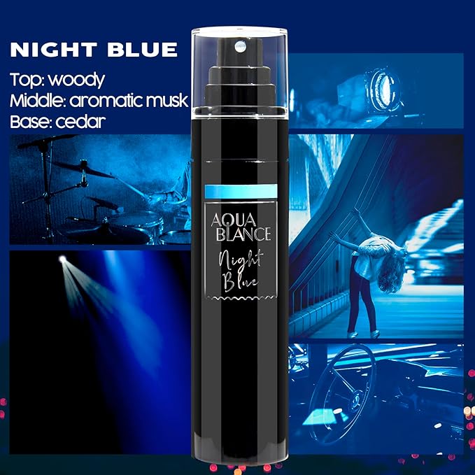 Body Spray For Men, Mens Body Spray, Deodorant For Men Refreshing Fragrance Mist, Pack of 3, Each 3.4 Fl Oz, Tricky Game, Blue, Agiomme