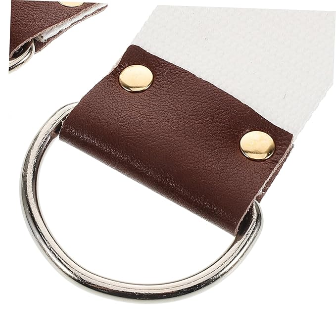 minkissy Dual Layer Canvas Strop Professional Shaving Belt for Straight Easy to Clean Portable Design for Barbershops and Personal Use Reduces Blade Irritation