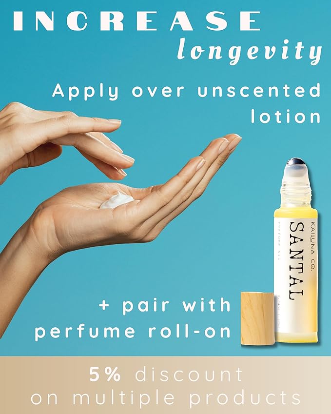 Santal Unisex Natural Hair & Body Mist Spray, Pure Essential and Fragrance Oils, Alcohol-Free, Handmade in California, 0.5Fl Oz