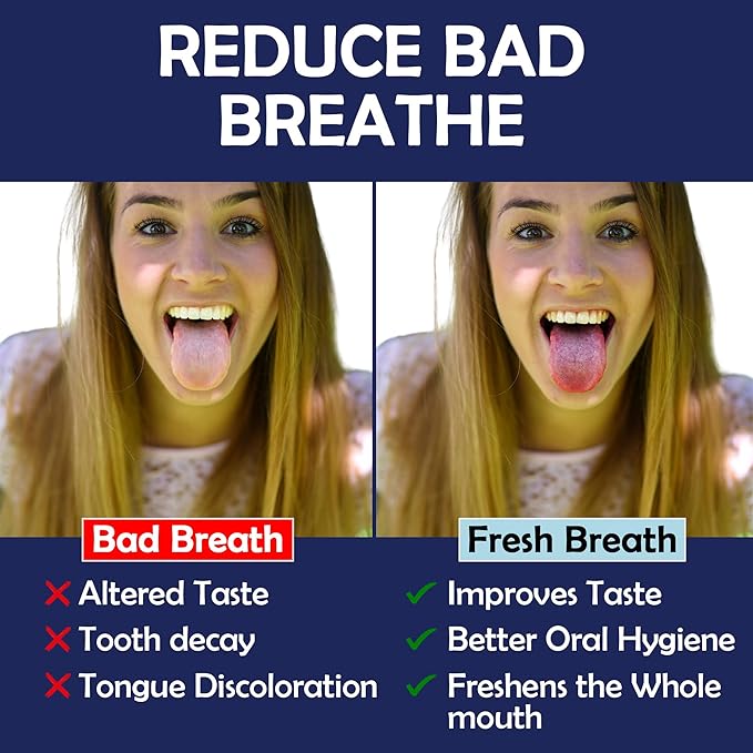 Stainless Steel Tongue Scraper (2 pack) - Rust - Resistant Metal Tongue Cleaner For Adults Bad Breath Removal Tool - Oral Hygiene Kit