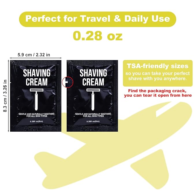 Disposable Razors in Bulk Razors and Shaving Cream Bulk,Shave Kit in Bulk Twin Blade Razors with Protective Cap for Hotel, Airbnb, Homeless, Shelter, Camping and Travel (40)