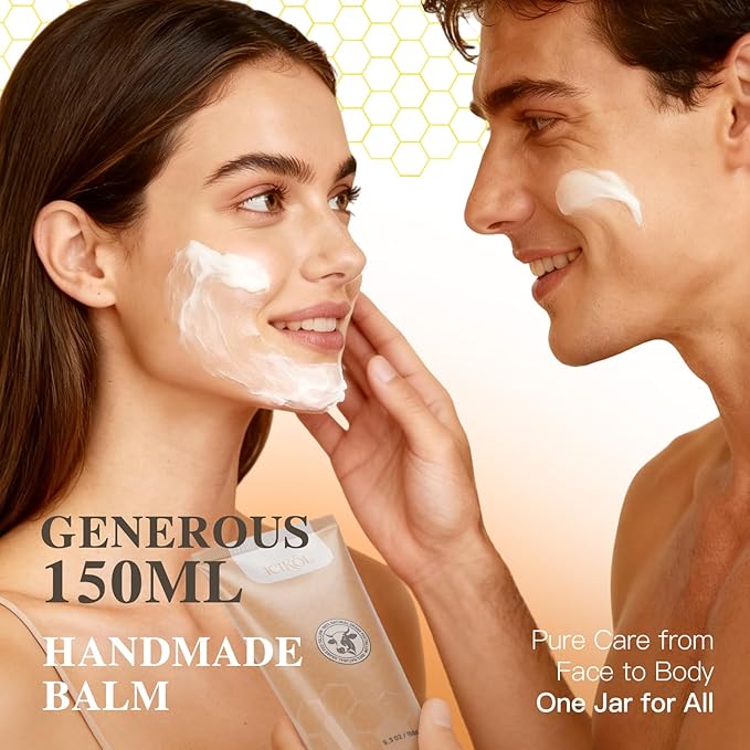 Organic Beef Tallow Honey Balm, Whipped Moisturizer for Face and Body, Grass-Fed Tallow Cream for All Skin Types, Orange Blossom Scent, Non-Greasy Day & Night Skincare, 5.3 oz