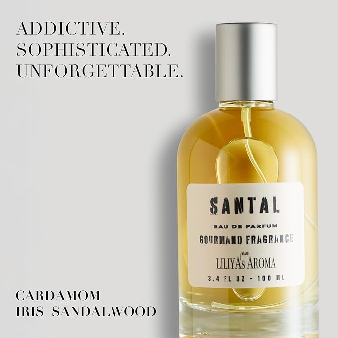 Liliya’s Aroma SANTAL Eau de Parfum, Fragrance for Women and Men, VEGAN 3.4 Fl Oz