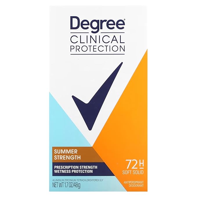 Degree Clinical Protection Antiperspirant Deodorant 72-Hour Sweat & Odor Protection Summer Strength Antiperspirant for Women 1.7 oz