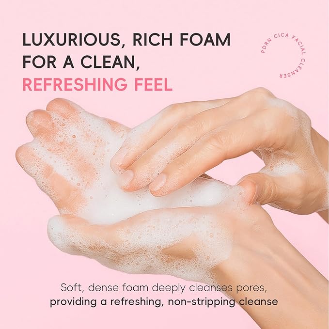 PDRN Facial Cleanser,Hydrating Face Wash with Hyaluronic Acid & Soft Creamy Foam,Gently Cleanses Pores,Removes Oil & Impurities Without Dryness or Tightness | For a Balanced,Nourished Feel /2PCS