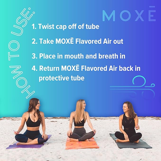 MOXE Natural Cinnamint Air Inhaler | Non Electric Long-Lasting Flavored Air Refreshing Support | Oral Fixation Cinnamon & Menthol Essential Oils, Craving Relief - 3 Pack