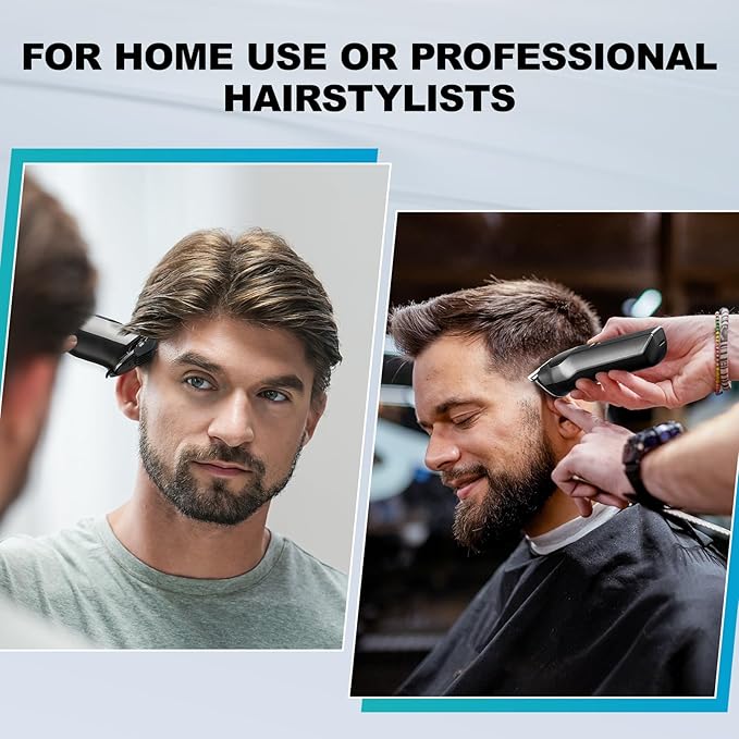 Beard Trimmer for Men - 14 in 1 Professional Mens Grooming Kits, Hair Clippers with Dual-Speed Motor for Beard Head Body Face Nose Ear Mustache Trimmer IPX7 Level LED Display 210 Min Electric Razor