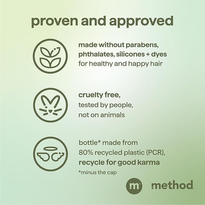Method Men 2-in-1 Shampoo and Conditioner, Juniper + Sage - Cleans and Conditions in One Step with a Herbaceous Scent - Paraben free, and Silicone Free - 14 Fl Oz, Pack of 3