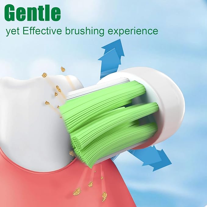 Toptheway Toothbrush Replacement Heads Compatible with Philips Sonicare Plaque Control ProtectiveClean C2 C1 G2 Brush 4100 5100 5300 and More Click-on Electric Toothbrush Handles, 10 Pack