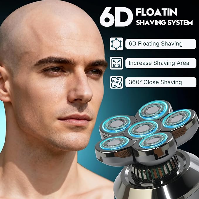 Head Shavers for Bald Men:Not Suitable for Sensitive Skin-Not Recommended for Curly or coarse Hair-Rotary Shaver for Fine Hair Only-Cleaning is Quite tedious-Budget Option