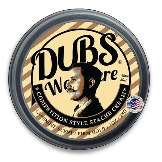 Mustache Wax Strong Hold | Competition Style Firm Stache Wax | Non-Greasy Grooming Gift for Men | Natural Lavender Scent Scent | 1 oz Tin | Made in USA