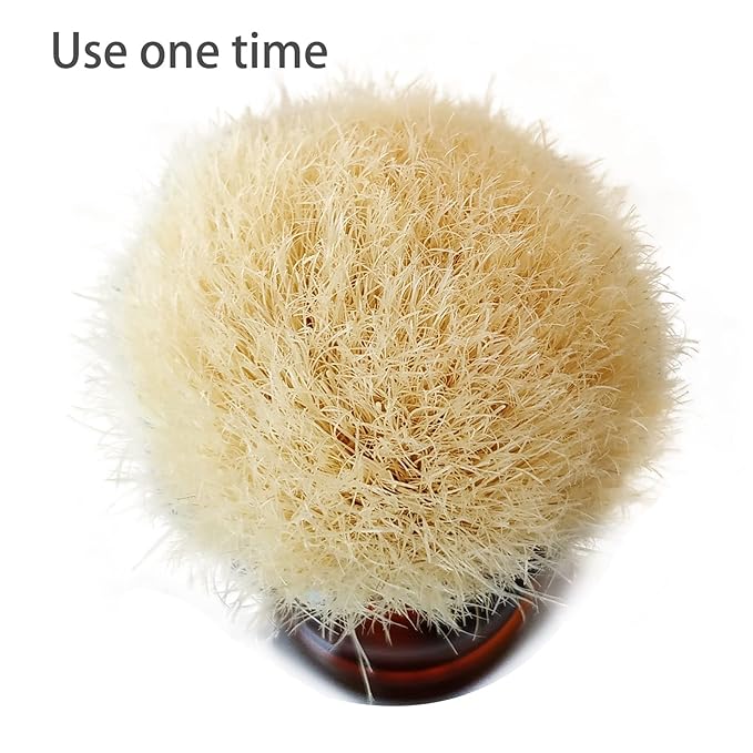 Plisoft Boar Bristle Hair Shaving Brush for Men,22mm Soft and Good Backbone Hair Knot with Amber Resin Handle