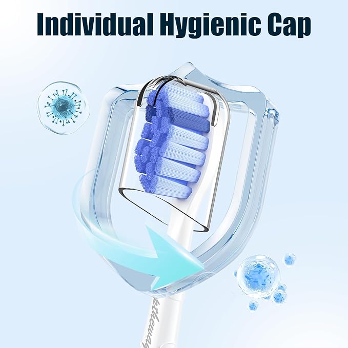 Toptheway Extra Soft Replacement Toothbrush Heads Compatible with Philips Sonicare Optimal Gum Care for Sensitive Teeth G2 C2 C1 4100 Snap-on, 4 Pack