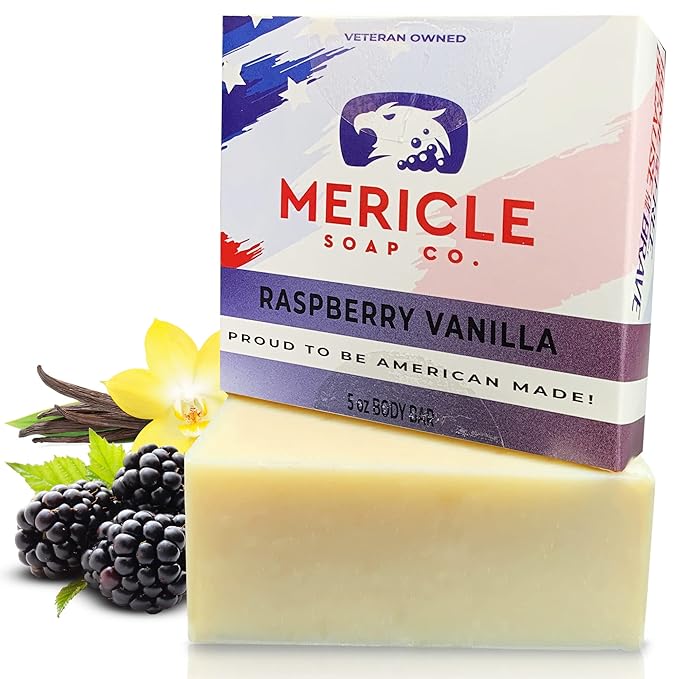 Black Raspberry Vanilla Organic 5oz Body Bar | Natural | Made in the USA | Veteran Owned | No Harsh Chemicals or Preservatives | Cold Process Technoloy