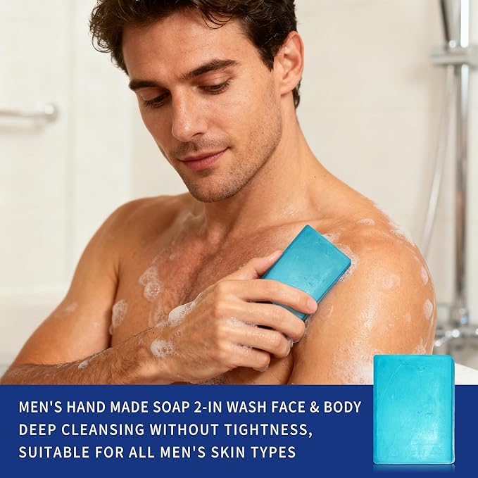 Christmas Gift for Men-Le Vital 7PCS Luxury Men's Bath and Body Skincare Gift Se, All-in-One Grooming Kit with 3-in-1 Wash, 2-in-1 Soap, Scrub, Lotion & Travel Bag (7 Piece Gift Set)