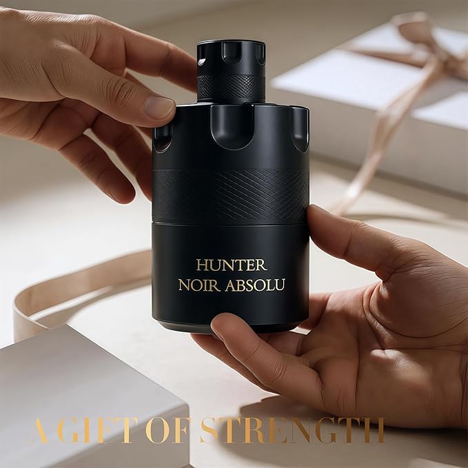 HUNTER NOIR ABSOLU Long-Lasting Men's Cologne Eau de Parfum | 100ml Dark Woody Night Fragrance | Gift Set for Him