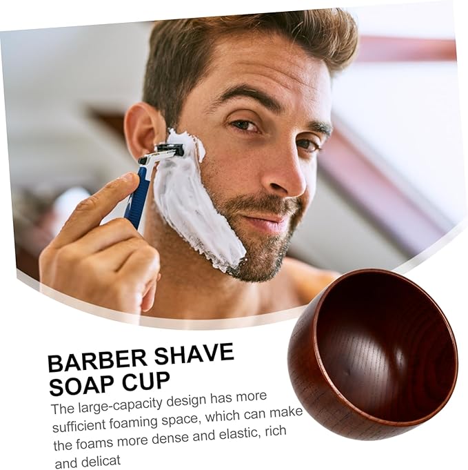 minkissy 2pcs Shaving Soap Bowl Mug for Traditional Wet Shaving Smooth Lathering Device for Men and Sturdy Design