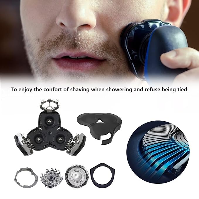 Latest New Upgraded RQ12 Complete Replacement Shaver Head Blade Unit Assembly for Philipss Norelcoo RQ12 1250X 1255X 1260X 1280X 1290X 8000X