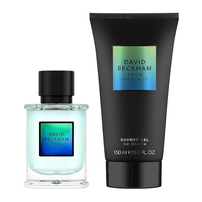 David Beckham True Instict Giftset 1.6 fl oz EDT + 5.0 fl oz Shower Gel, Notes of Pine, Cedarwood, and Vetiver, Men's Fragrance, Long Lasting, Everyday Fragrance,