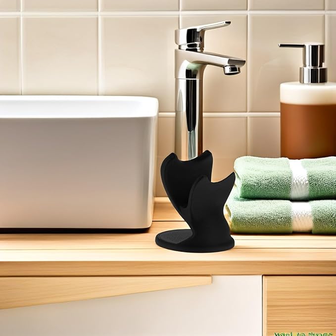 NOLITOY Safety Razor Brush Stand with Drying Rack Multi-tool Shavers Holder for Bathroom Countertop Organized Storage Base for Men Grooming Tools Moisture-reducing Shaving Brush Display