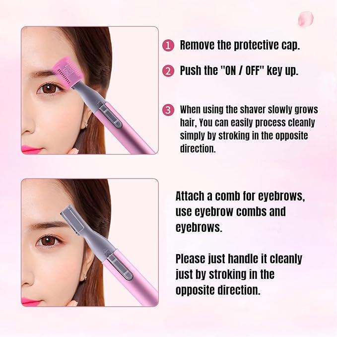 Eyebrow Trimmer for Women, Eyebrow Face Razors, Hair Removal for Women Razors Eye Brow Razors for Women Electric Eyebrows Shaver Hair Trimmer