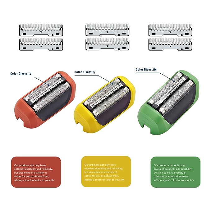 Shaver Replacement Foils, Cutters and Head, Compatible with all Wahl 7061 Series. Yellow