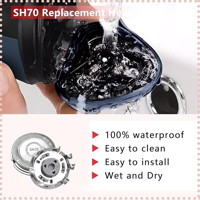 SH70/71 Replacement Blades Compatible with Philips Norelco 7000 Replacement Heads,New Upgraded SH70 Double Blades for Norelco Electric Shaving Series 7000 Replacement Heads