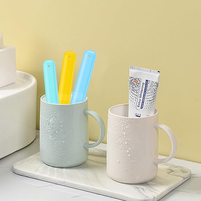 60 Pack Plastic Toothbrush Holders Portable Toothbrush Case Travel Toothbrush Cases Holder Toothbrush Case Holders for Indoor Outdoor Travel Trip Home Camping School (6 Color)