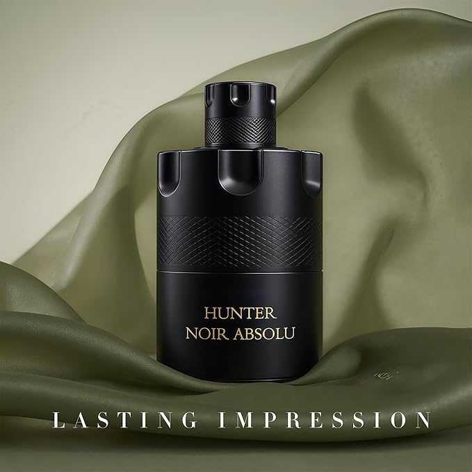 Men's Cologne Eau De Parfume Natural Spray Hunter Noir Absolu Perfume with Woody Floral & Fruity Masculine Scent 3.4 Fluid Ounce Long Lasting Fragrance