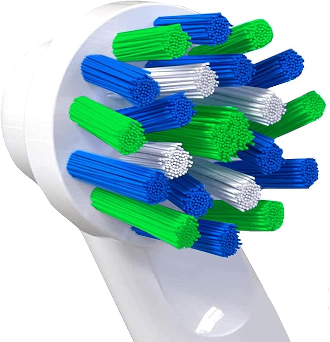 Replacement Brush Heads for Oral B- Pack of 4 Cross Generic Electric Toothbrush Heads for Oralb Braun- Crossact Toothbrushes Compatible with Most Oral-B Bases- Quality Action Bristles