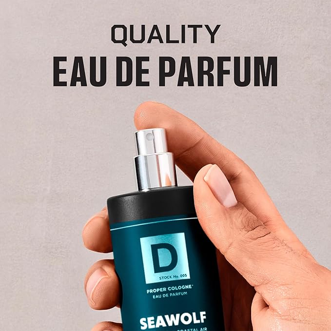 Duke Cannon Supply Co. Proper Cologne for Men 2-Pack – Palomino & Seawolf – Bourbon & Oak Barrel and Driftwood & Coastal Air, Eau de Parfum Spray, Long-Lasting Masculine Fragrance, 1.7 Fl Oz.