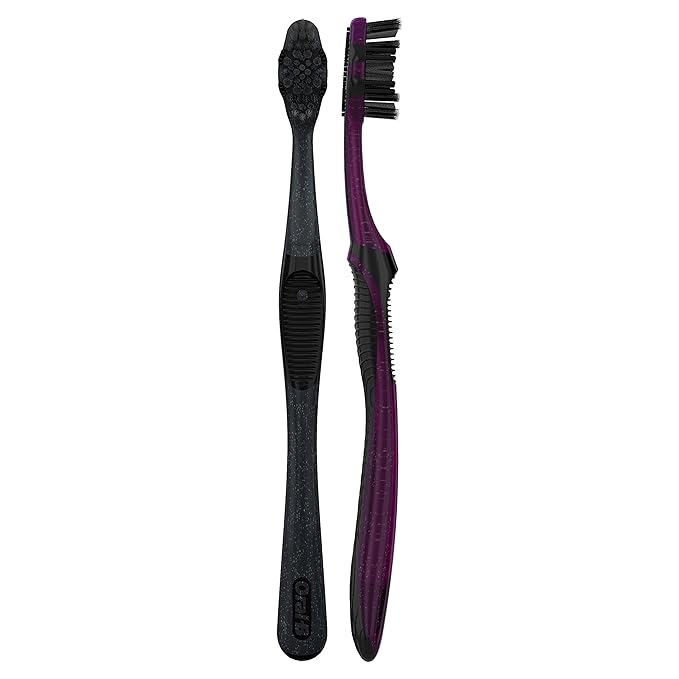 Oral-B Charcoal Toothbrushes, Medium 2ct (Pack of 2)