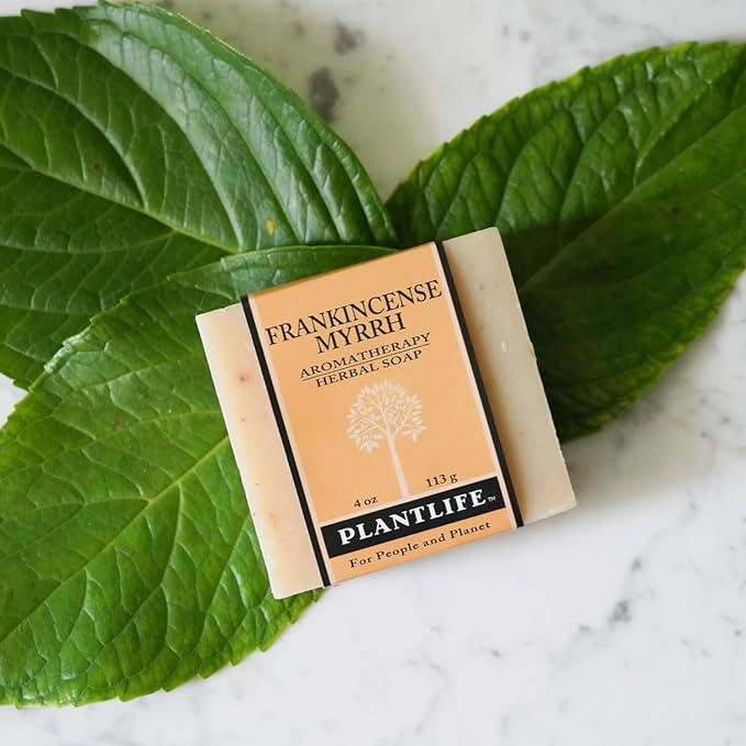 Plantlife Frankincense & Patchouli Bar Soap Bundle of 2 - Moisturizing and Soothing Soap for Your Skin - Hand Crafted Using Plant-Based Ingredients - Made in California 4oz Bar