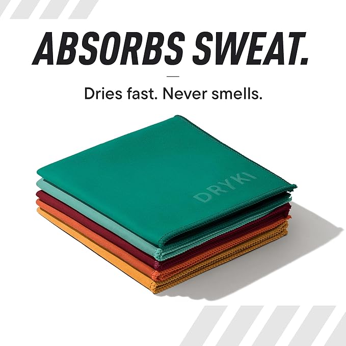 Sweat Absorbing Handkerchiefs - The Original Pocket-Sized Sweat Towels - Quick-Dry Microfiber Sweat Rags for Face, Hands, & Body - Men & Women - Gym, Sports, and Work (Mountain: 5 Pack)