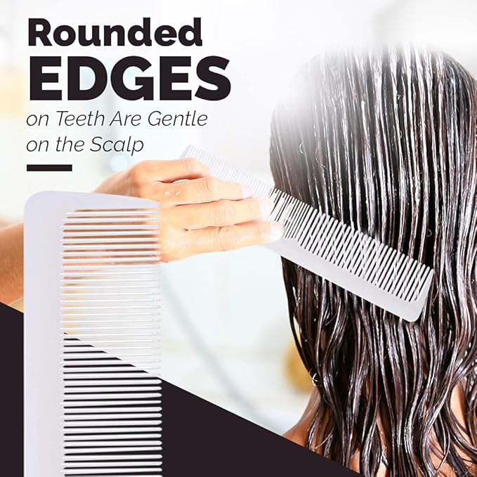 Stanley Essentials Ladies Comb - Dual Sided Coarse and Fine-Tooth Comb Detangles Straightens Smoothens Teases and Styles Wet or Dry Hair Wigs and Beard Perfect for Men and Women of All Hair Types