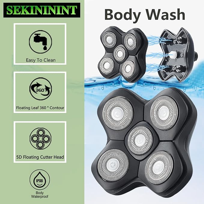 Newly Upgraded Replacement Heads for Skull Shaver Pitbull Platinum Pro Butterfly Kiss and Palm Hypo-Allergenic Electric Razors SK5