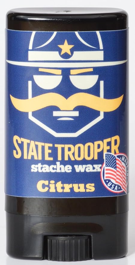 Mustache Wax - Medium Hold - Citrus Scent - 0.5 oz Twist-Up Oval Tube