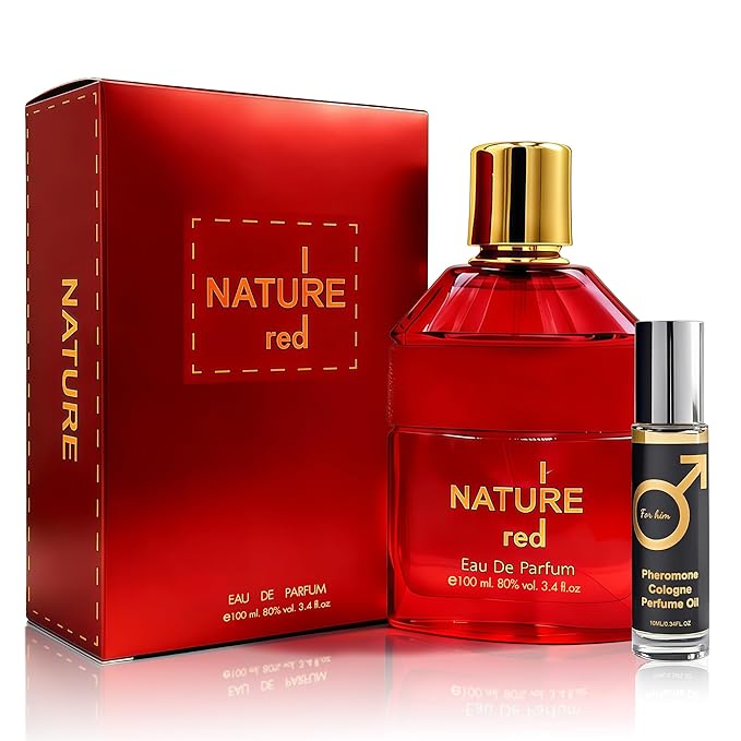 Men’s Eau de Parfum, Citrus Floral Men’s Perfume with Musk & Cedarwood Base, Viva Las Vigas Rose Fragrance I nature Red&Pheromone